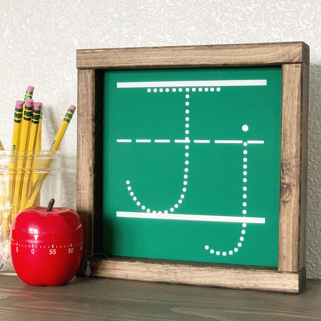 Personalized Dotted Letter Wooden Sign | 8 x 8