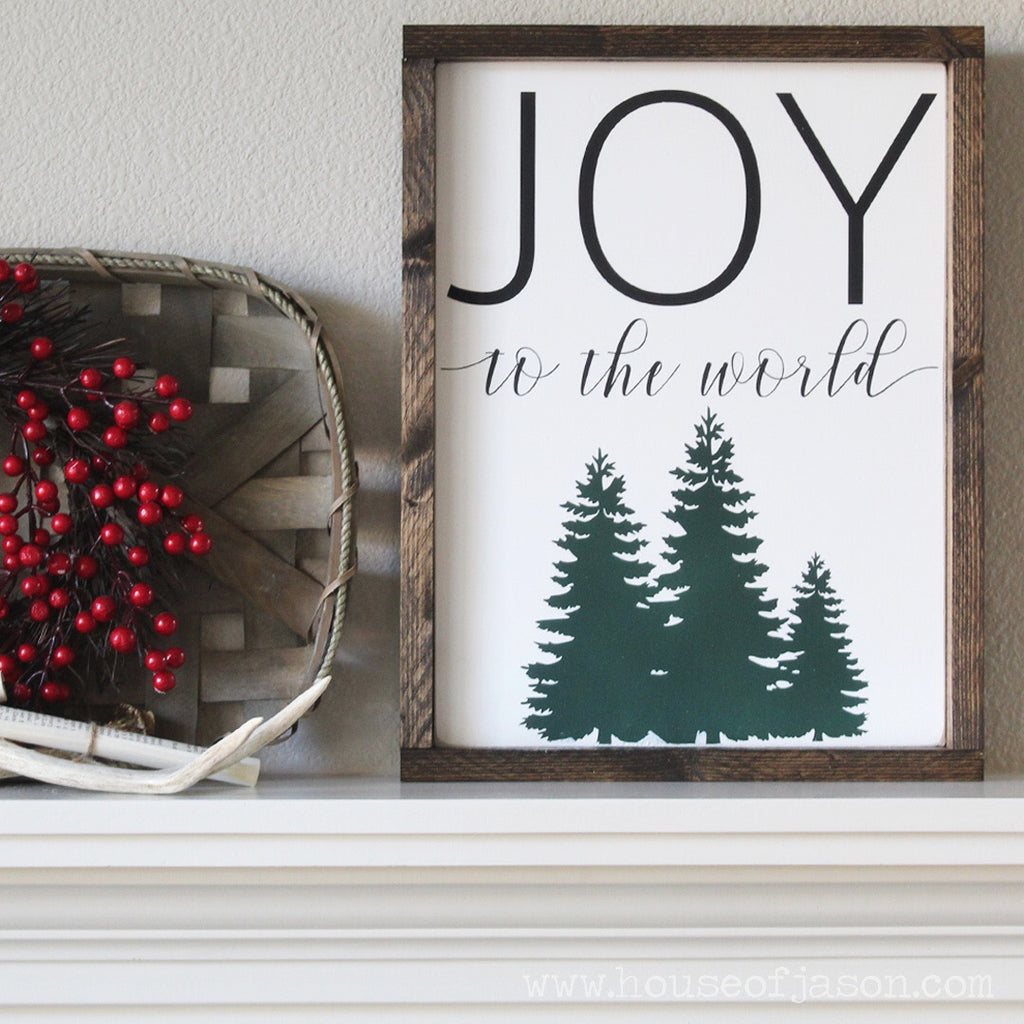 Joy to the World, Christmas, Hand Painted Wooden Sign | 12 x 16