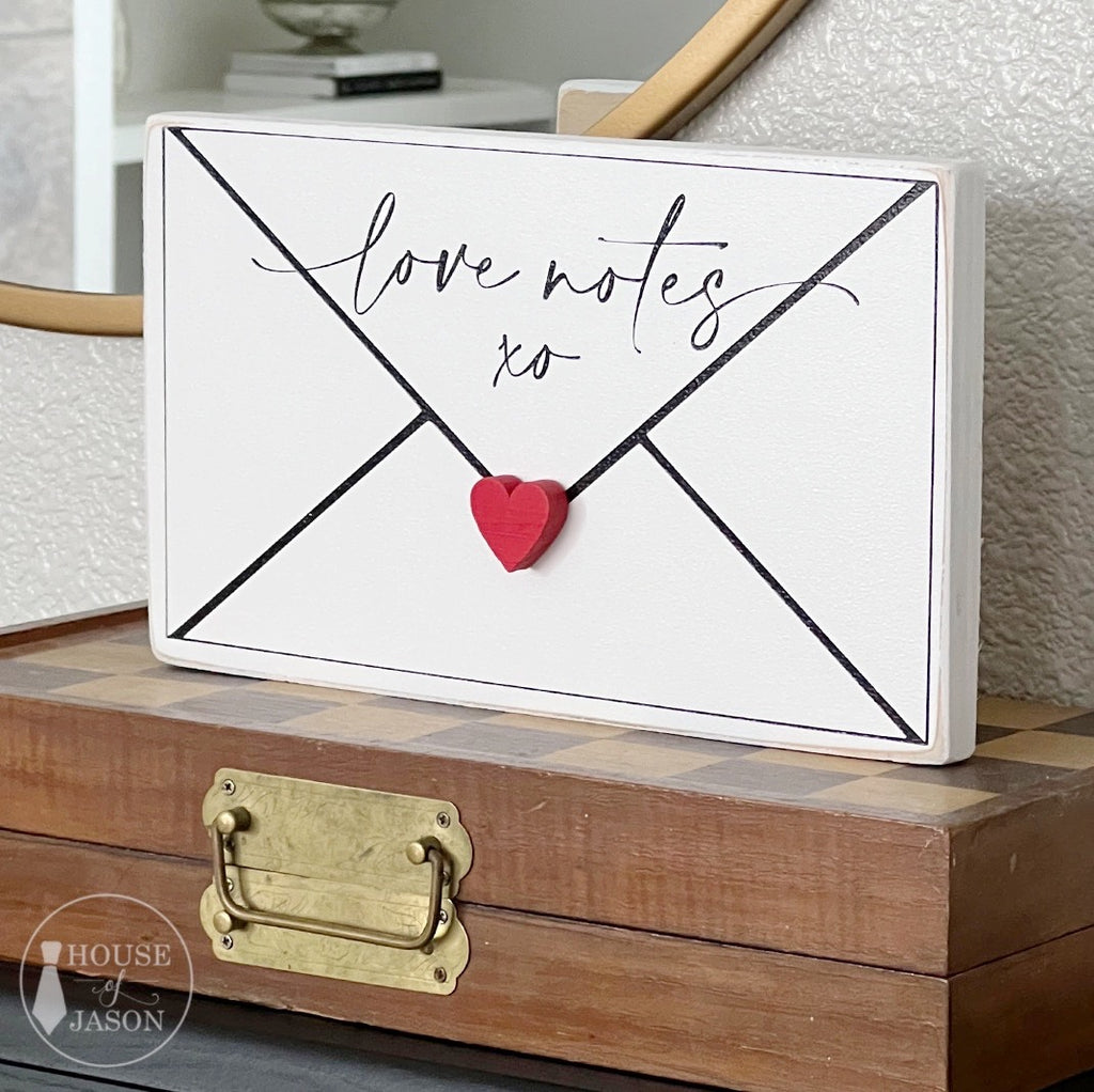 Love Notes "Envelope" Woodsign Sign | 6  x 10