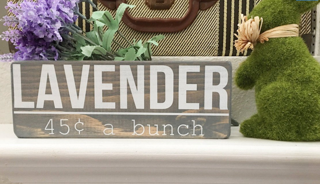 Lavender Spring Mini Wooden Sign | 4 x 10
