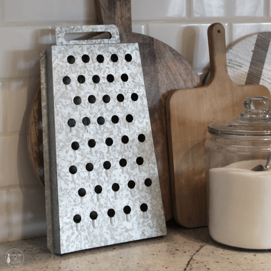 Galvanized Metal Cheese Grater Wall Decor
