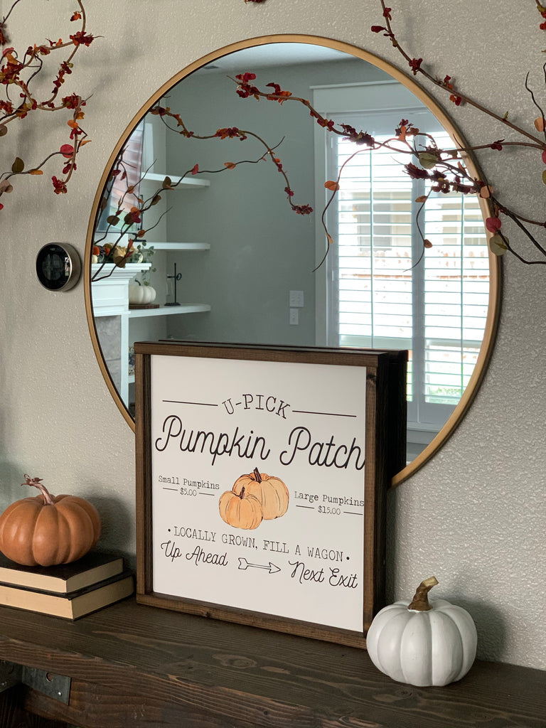 U-Pick  Pumpkin Patch Wooden Sign